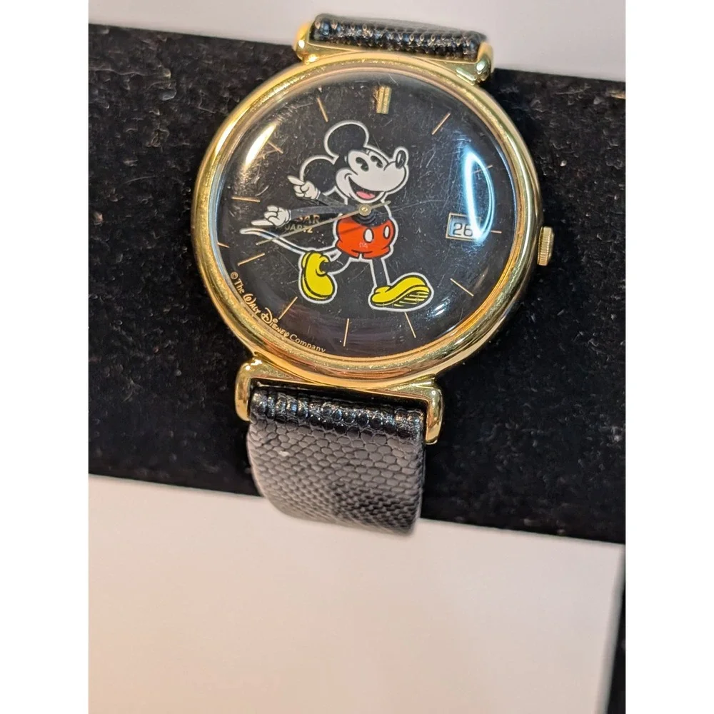 MICKEY‎ MOUSE, PULSAR V537-8A30 Black Dial UNISEX CHARACTER WATCH 499